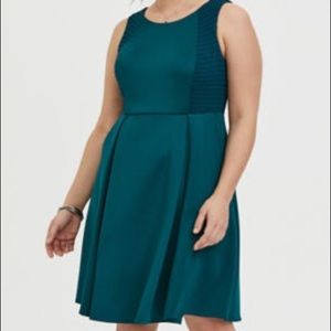 Teal Skater Dress w/pockets